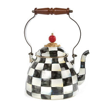 Load image into Gallery viewer, Courtly Check Enamel Tea Kettle - 2 Quart
