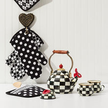 Load image into Gallery viewer, Courtly Check Enamel Whistling Tea Kettle
