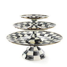 Load image into Gallery viewer, Courtly Check Enamel Pedestal Platter - Mini
