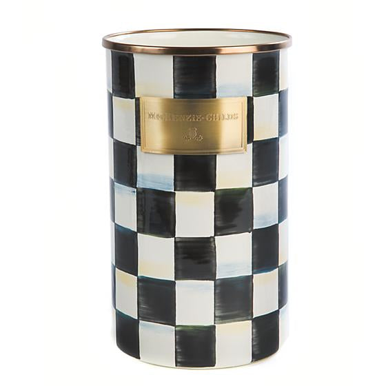 Courtly Check Enamel Utensil Holder