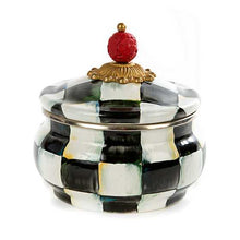 Load image into Gallery viewer, Courtly Check Enamel Squashed Pot
