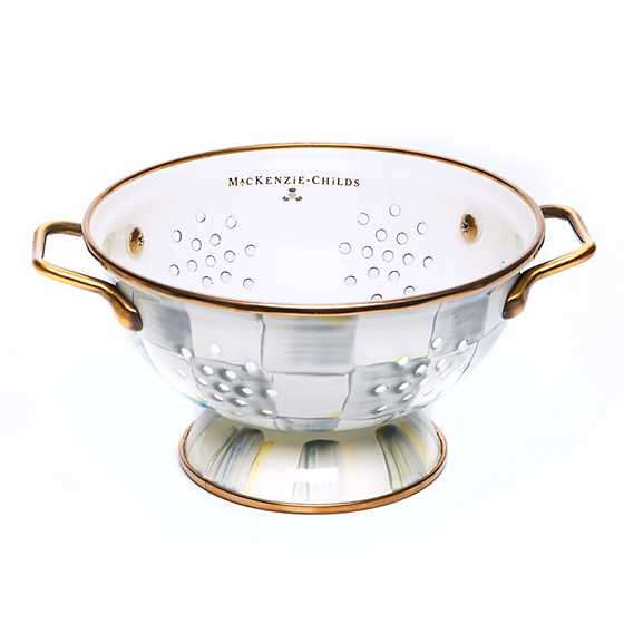 Sterling Check Enamel Colander - Small