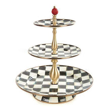 Load image into Gallery viewer, Courtly Check Enamel Three Tier Sweet Stand
