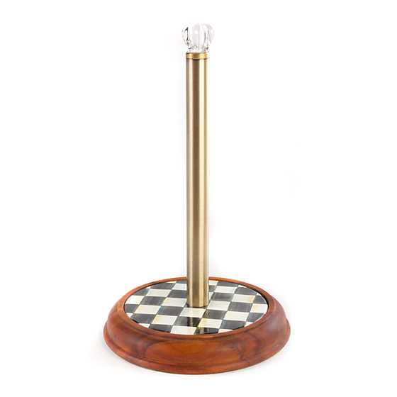 Courtly Check Wood Paper Towel Holder