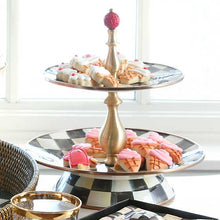 Load image into Gallery viewer, Courtly Check Enamel Two Tier Sweet Stand
