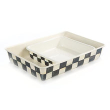 Load image into Gallery viewer, Courtly Check Enamel Baking Pan - 8&quot;
