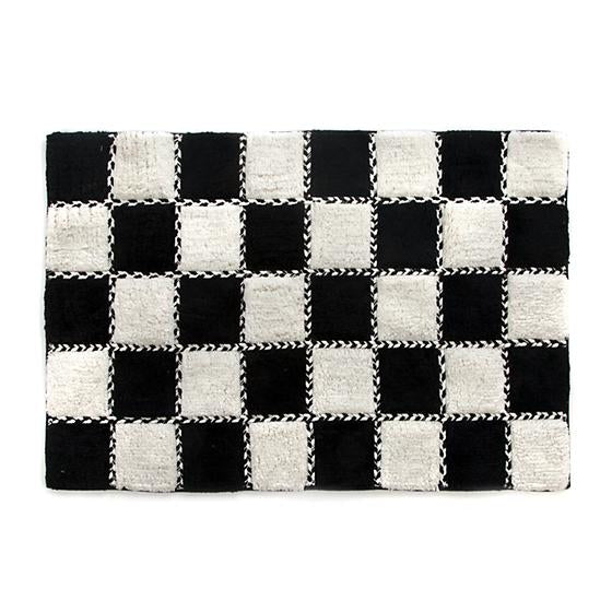 Covent Square Bath Rug - Black & White