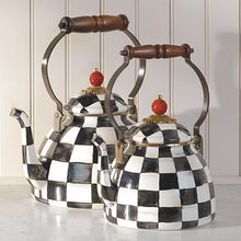 Load image into Gallery viewer, Courtly Check Enamel Tea Kettle - 2 Quart
